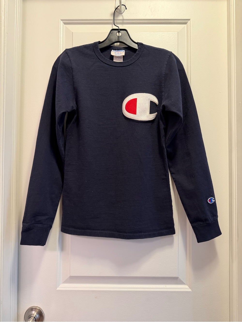 Champion Navy Long Sleeve Tee